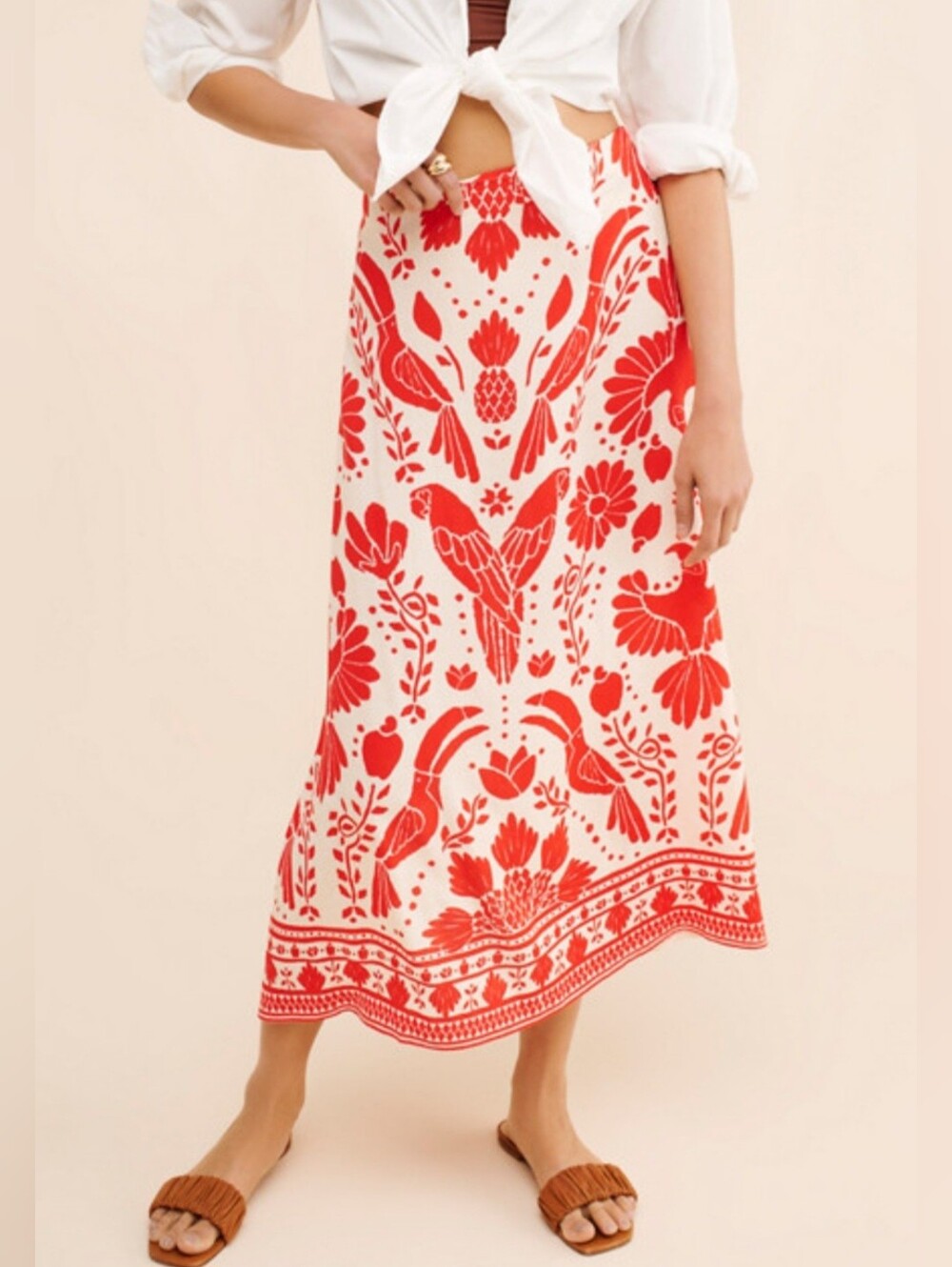 Farm Rio Flowy Midi Skirt